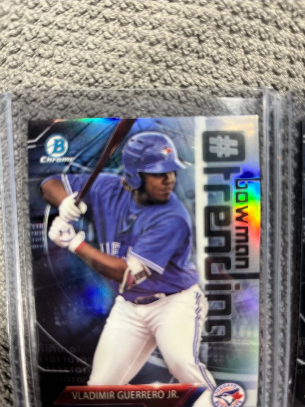 Lot (2) 2018 Bowman Chrome Vladimir Guerrero Jr. Trending Refractor # - VG